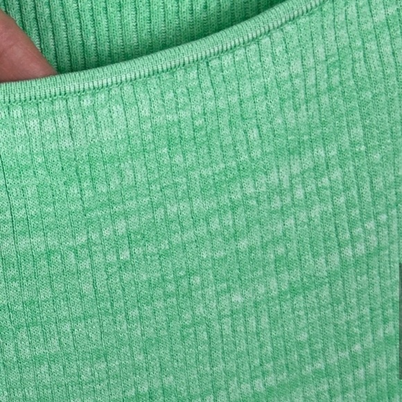 Green Ribbed Mini Dress - Picture 9 of 14